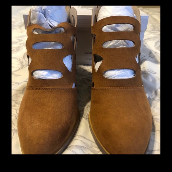 Dress cutout bootie boots cognac woman’s 7M shoes - Picture 5 of 10